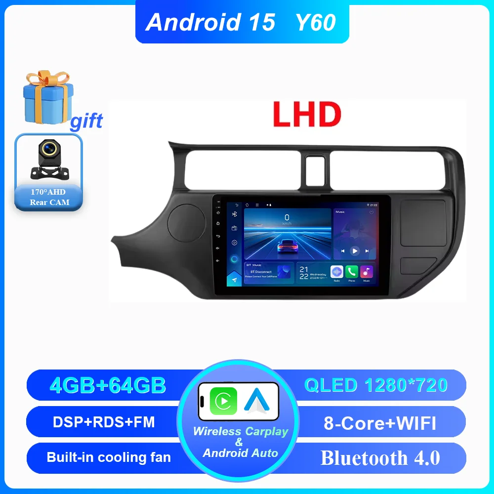 Android 16 autoradio voor KIA K3 RIO 2011 2012 2013 2014 2015 Carplay multimediaspeler stereo navigatie GPS 4G Wifi 2 Din
