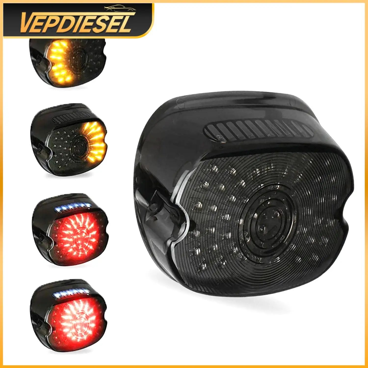 

1PC LED Tail Light Motorcycle Plug and play Brake Turn Signal Rear Lights for Sportster Dyna Electra Glide Road Touring Softail