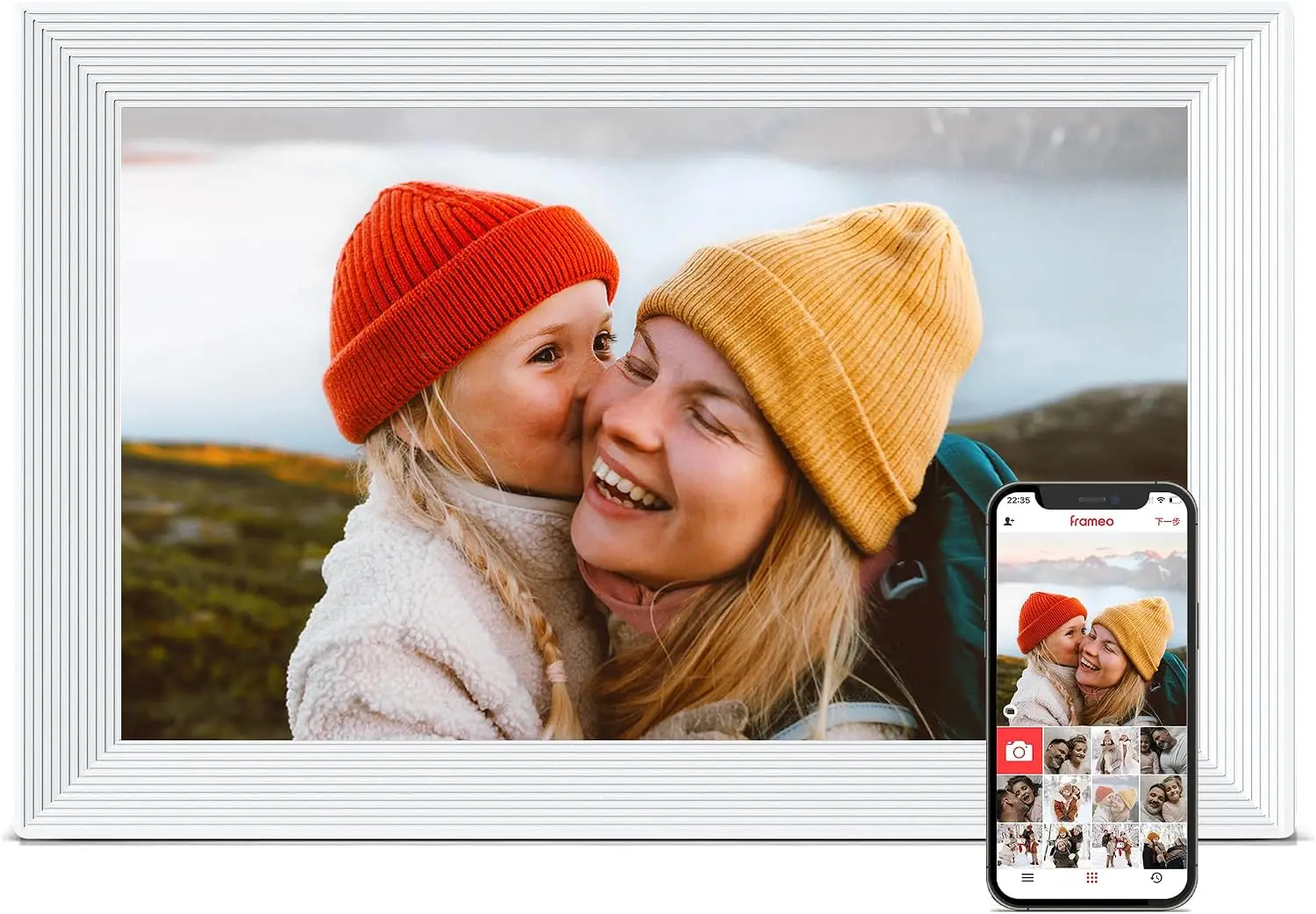 10.1 Digital Picture Frame WiFi 32GB Birthday Gifts Mom Women 1280800 IPS HD Touchscreen Instant Share Pictures Video Auto Rotat
