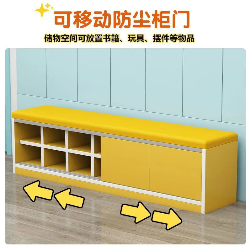 Kindergarten children's shoe changing stools can be used at the entrance of the home to sit on the early education center dance
