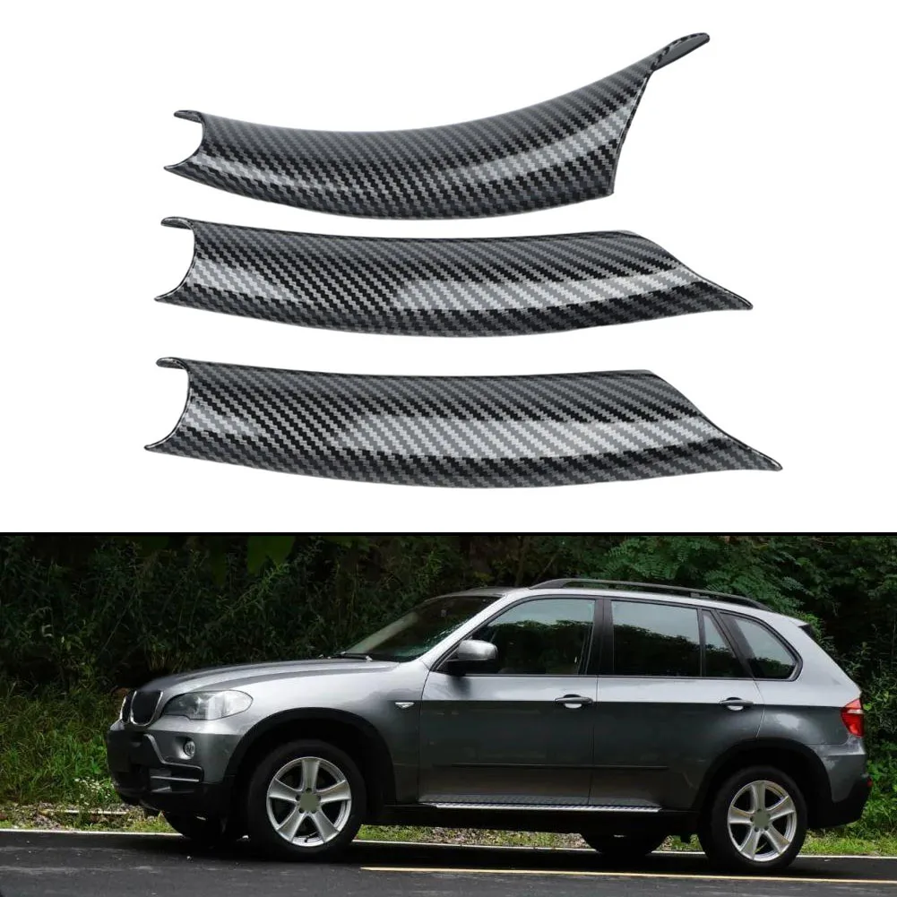 Car Interior Door Handle Pull Covers Set of 3 for BMW X5 E70 X6 for e71 for e72 2007 2014 ABS Replacement Parts for Vehicle Door