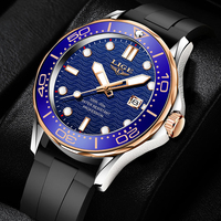 LIGE Men Watch Fashion 360° Rotating Bezel Design Quartz Wristwatches For Men Silicone Sport Waterproof Watch Men Montre Homme