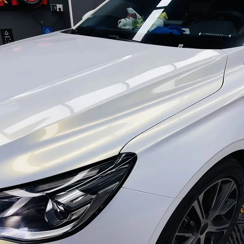 WRAPMASTER 1.52*15m Abrasion-resistant Water-resistant Gold White Pearlescent TPU PPF Car Paint Protection Film view 5