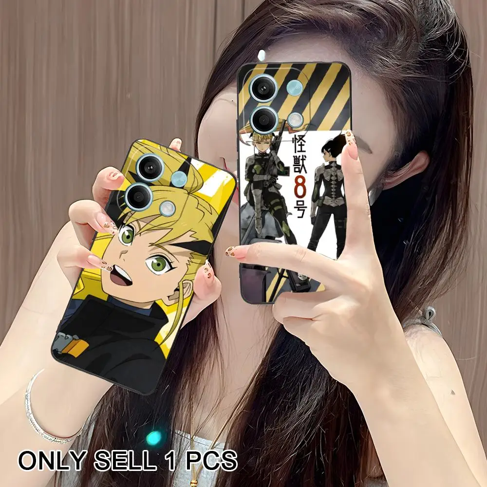 Funda para teléfono Kaiju No.8 Kikoru Shinomiya para POCO F9, F8, F7, F6, F5, F4 Pro, GT, C75, C71, C65, C61, C40 Pro, cubierta ultrafina de TPU resistente a los golpes.