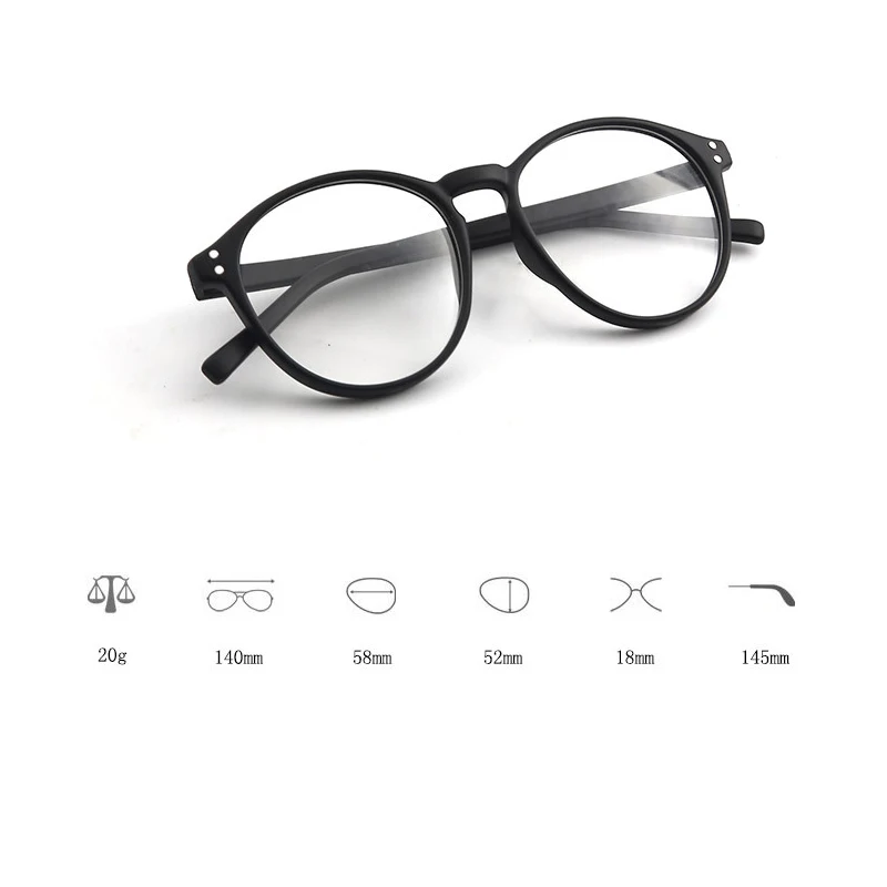 Fashionable Women\'s Blue Light Myopia Glasses Unisex Luxury Round Frame Transparent Eyeglasses Minus Diopter Near Sight Eyewear