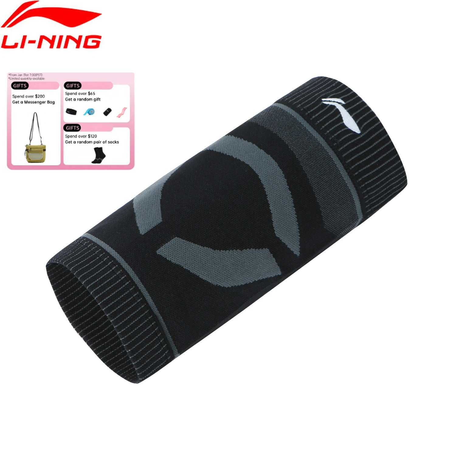 

Li-Ning Unisex Sports Kneepad 85%Polyamide 15%Elastane 16*22cm LiNing Men Women Knit Kneepads AXWV019