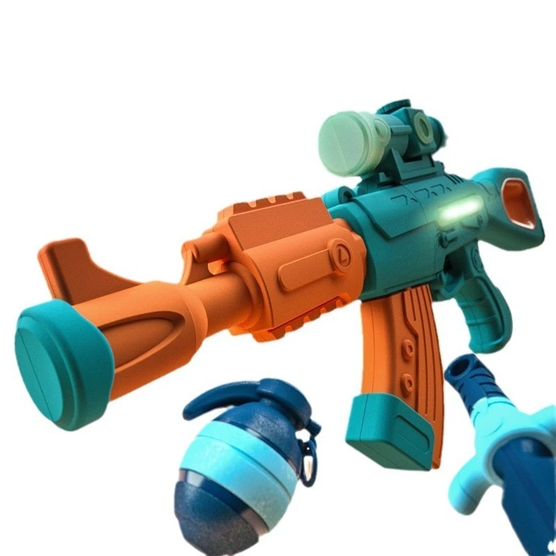 Magnetyczny pistolet dla dzieci, pistolet do samodzielnego montażu, edukacyjna symulacja, zabawka DIY z dźwiękiem i światłem, jajko Baole dla chłopców