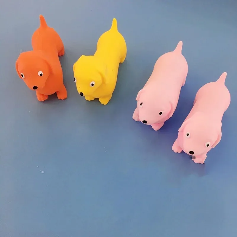 1Pcs 무작위 컬러 소시지 개 감압 반죽 장난감 크리 에이 티브 라라 개 환기 스퀴즈 리바운드 장난감