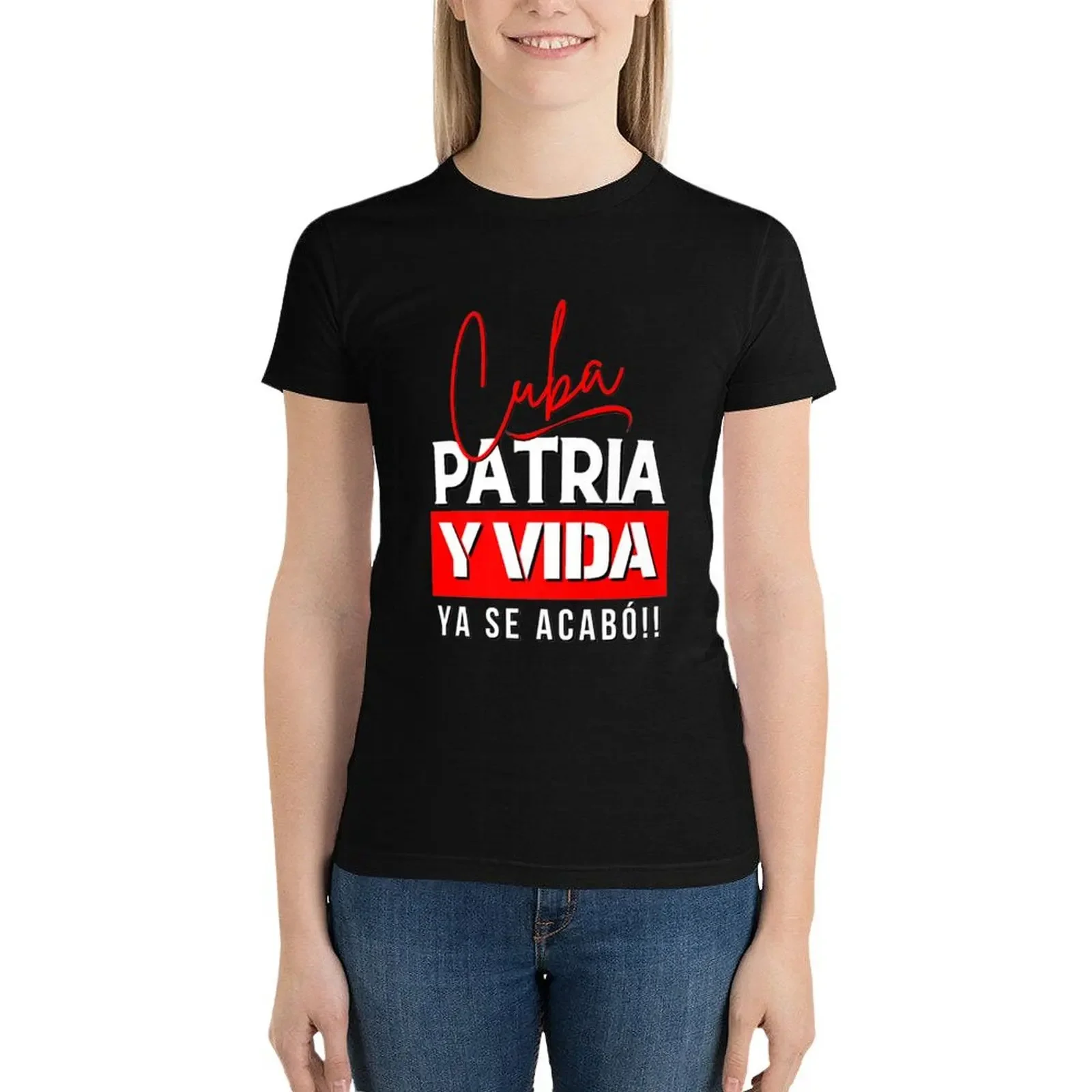 

Cuba, Patria y Vida T-Shirt tees Blouse summer clothes tops t shirt for Women