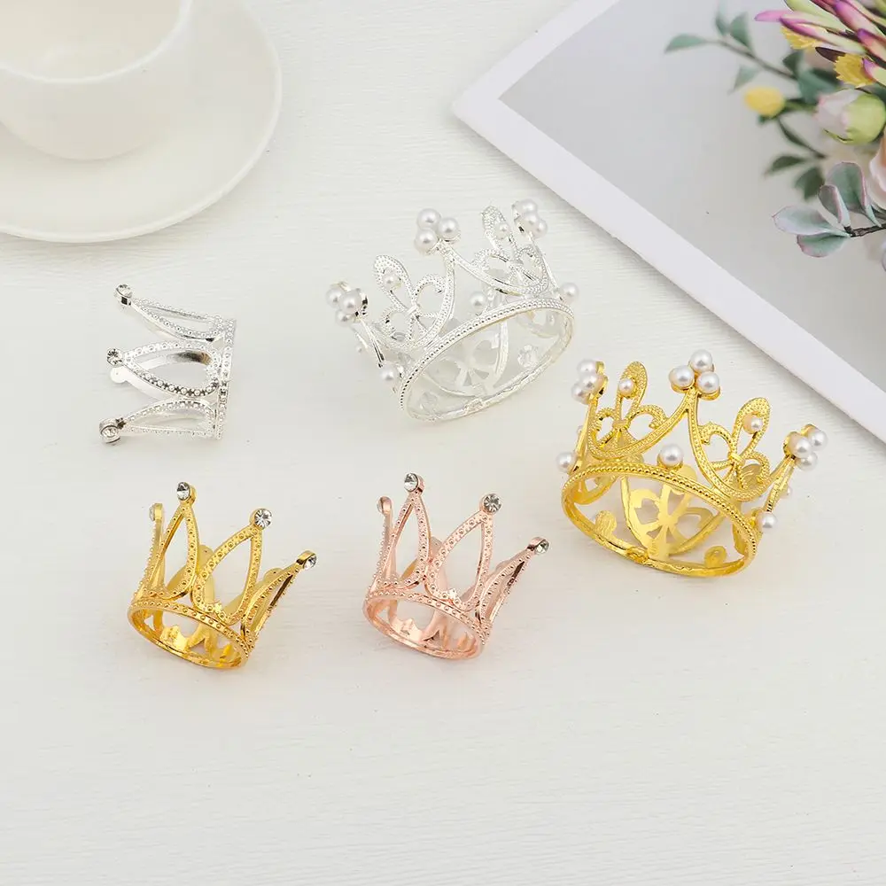 Crown Crystal Ball Holder Metal Display Stand Glass Sphere Base Seashells Conch Rhinestone Support Home Decor Desktop Ornaments