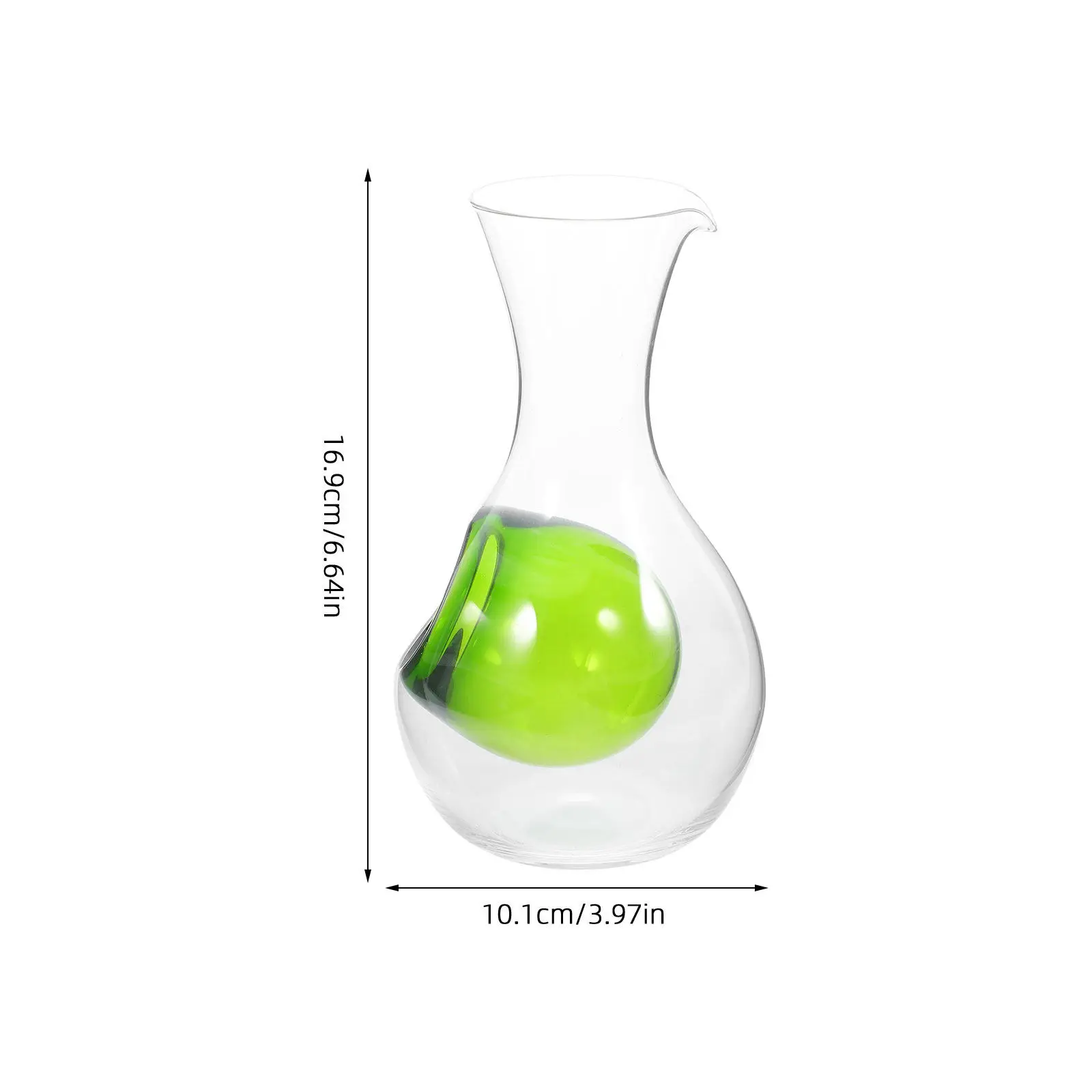 400Ml Glass Cold Sake Decanter Wine Carafe with Ice Cavity Fast Cooling Single Serve Wine Decanter for Dinner Parties view 4