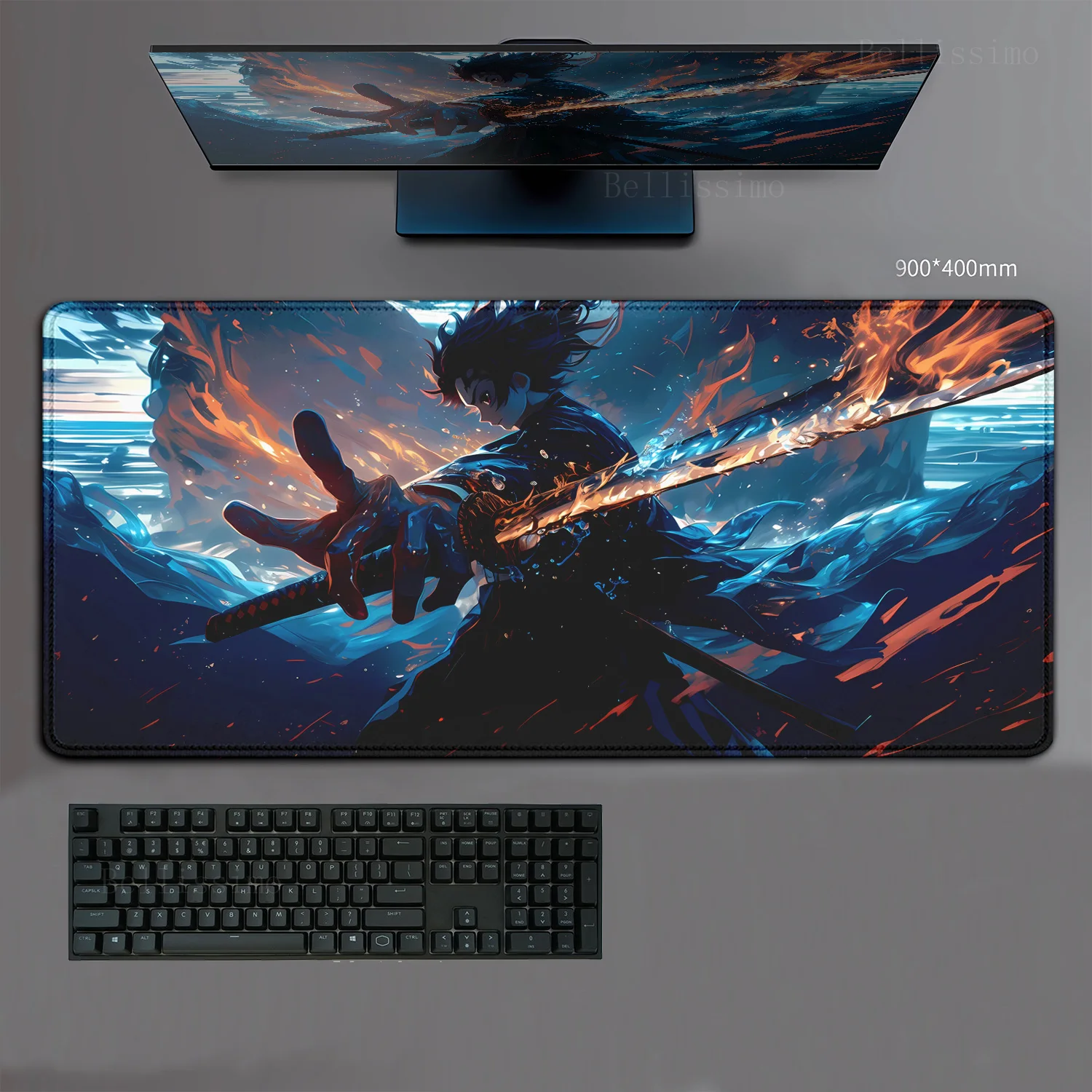 

Samurai Warrior mouse pad Gamer Computer Accessories Keyboard Table Mat teclado mousepad Company Gaming Laptop Desk Accessory