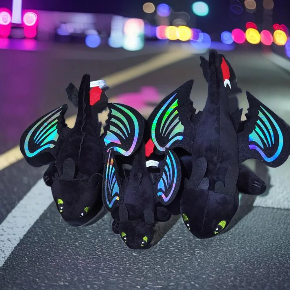 18Cm How To Train Your Dragon Anime Figures Car Decoration Toothless Toy Doll Night Fury Colorful Movable Wings Doll Gifts