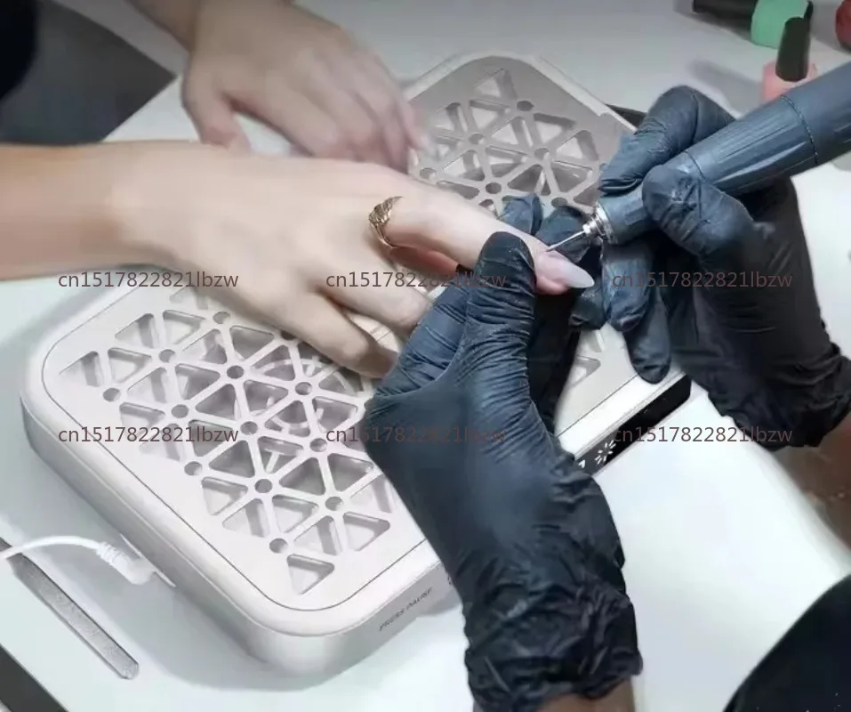 New Professional Nail Dust Collector, 1600PA Portable, 10 Speeds, Disposable Filter Papers (30 Pcs), Matte White, Modern