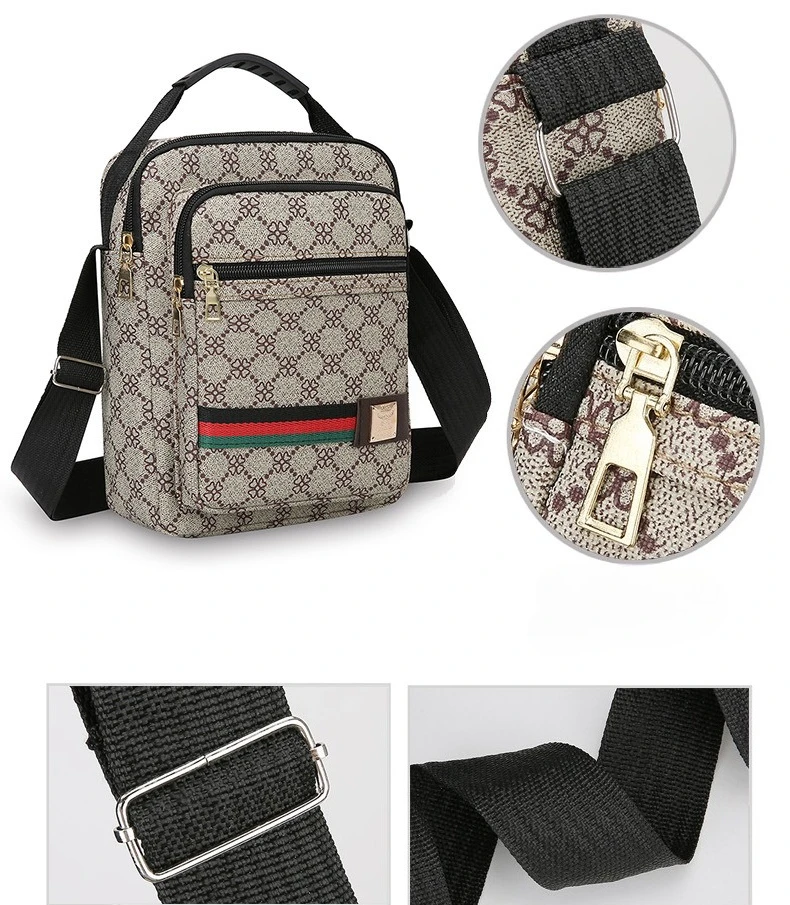 Herren-Umhängetasche, mehrschichtig, große Kapazität, wasserdicht, Oxford-Material, lässig, für Business, Schultertasche, Messenger-Tasche für Reisen und den täglichen Arbeitsweg – Detail 2