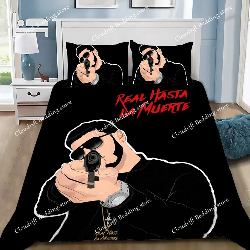Anuel Aa Real Hasta La Muerte Bedding Set Boys Girls Twin Queen Size Duvet Cover Pillowcase Bed Kids Adult Home Textileextile