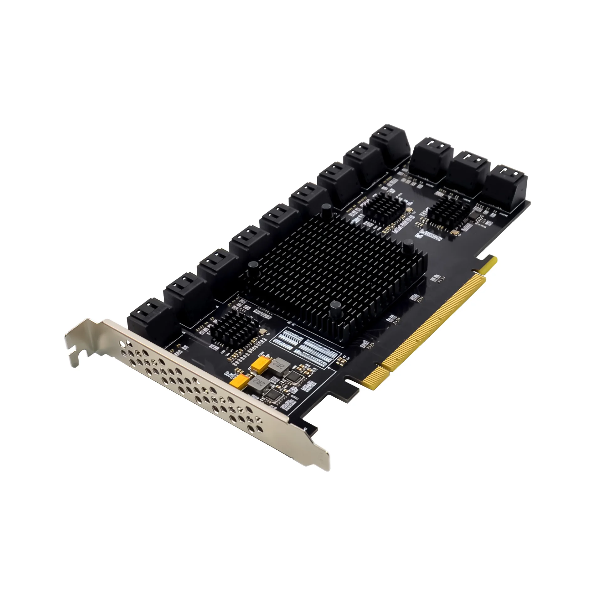 SUNWEIT ST585 ASM1166 24port PCIE SATA Riser Adapter SATA Controller PCI Express X16 to SATA 3.0  Interface Riser Expansion Card