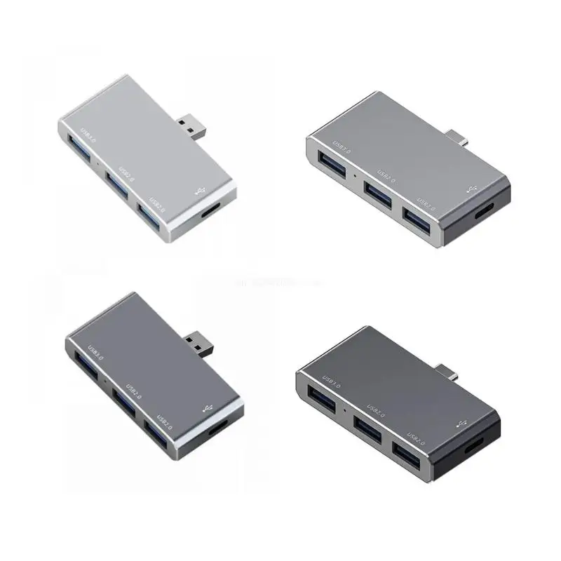 Mini Zinc Alloy USB Type C Hub 4 in 1 Multi port USB Type C Docking Station High Speed Adapter for PC Laptop Dropship