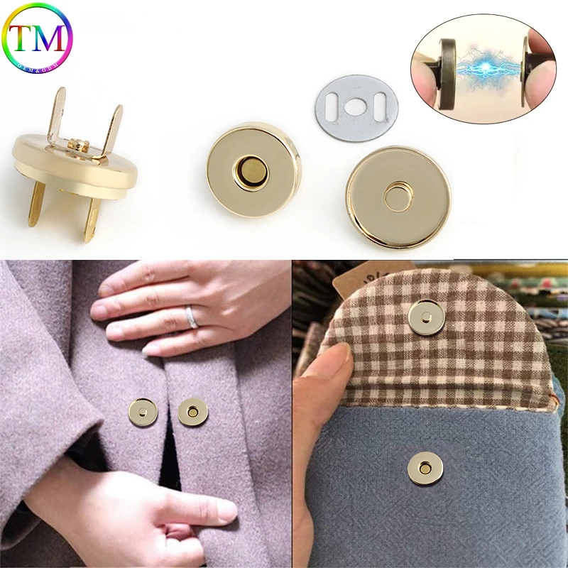 

Strong Magnetic Buttons Bags Magnet Automatic adsorption Invisible Buckle Metal Buttons For Overcoat Handbag Garment Accessories