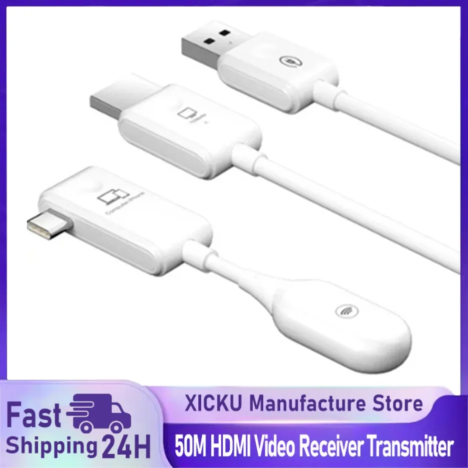 

5G 1080P 50M HDMI-Compatible Wireless Video Transmitter Receiver Extender Kit Wireless Plug & Play For TV Box Camera Monitor PC