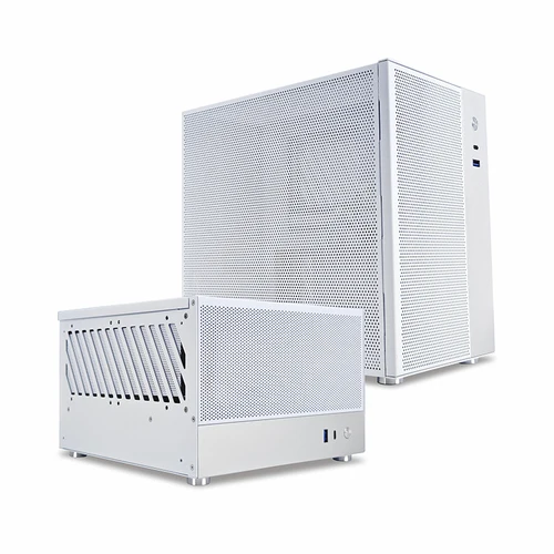 Imagen 2 del producto METALFISH T20 Mini ITX carcasa blanca 9L soporte de chasis de PC compacto Flex PSU/240mm GPU/100mm enfriador/180 enfriador de líquidos