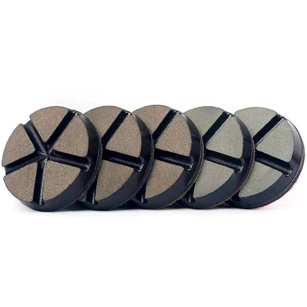 

6Pcs 3 Inch 80mm Epoxy Cured Floor Concrete Cement Refurbishment Polishing Diamond Grinding Block Grinding Disc Polishing Pad