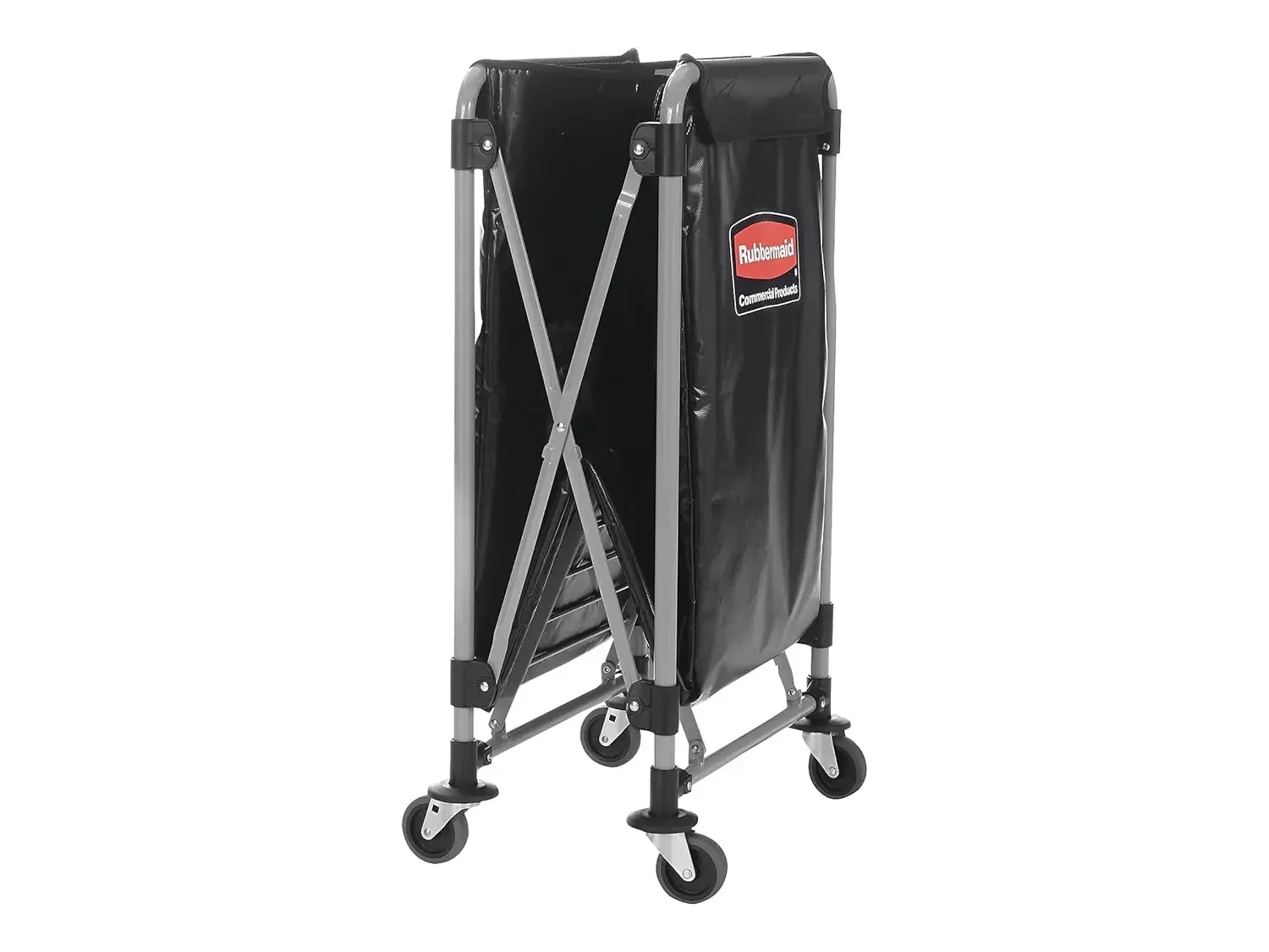 Rubbermaid Commercial Products, Collapsible X Cart Laundy Cart, College Move-In, Transport Supplies and Groceries, Steel,