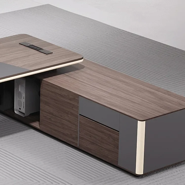 

Легкий роскошный стол начальника, простой современный менеджер, супервизор, президентский стол и стул, комбинированный офис