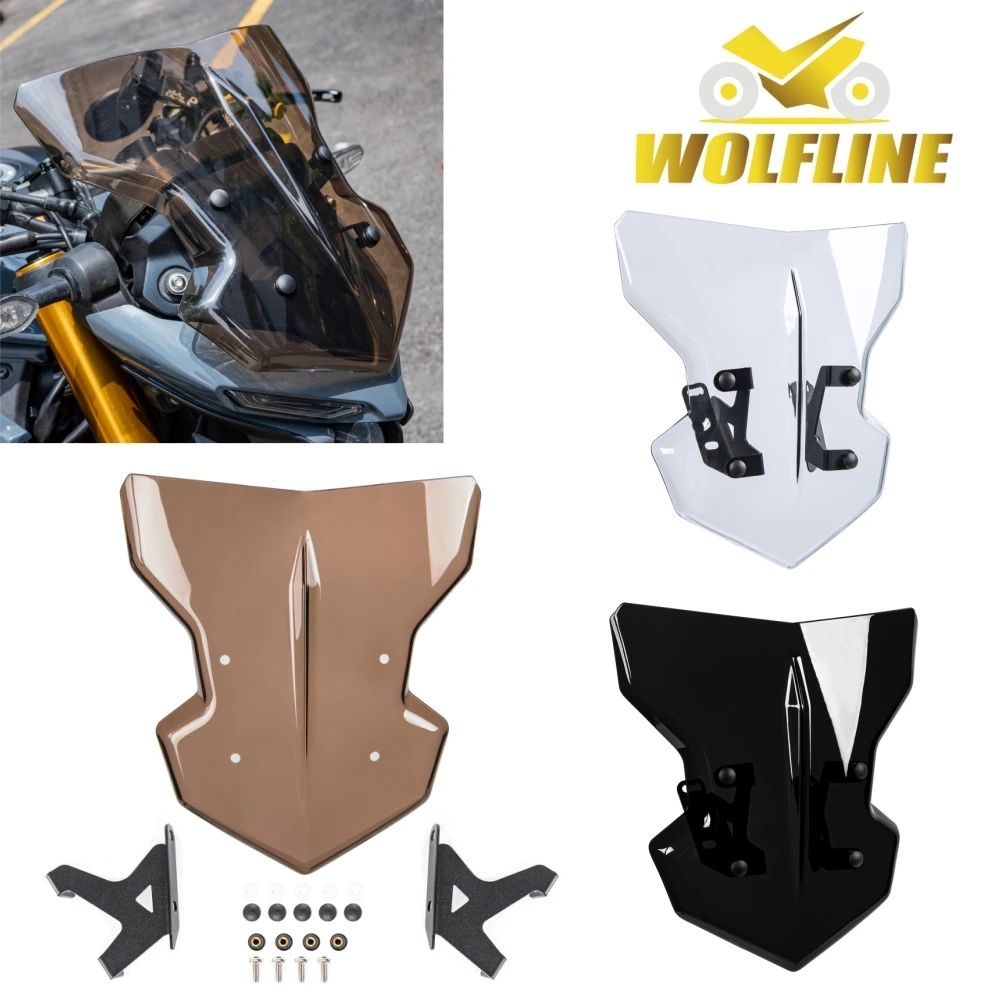 

WOLFLINE MT09 Windshield Sport Touring Windscreen for Yamaha MT09 FZ09 Windshield Deflector Front Fairing Windshield 2017-2020
