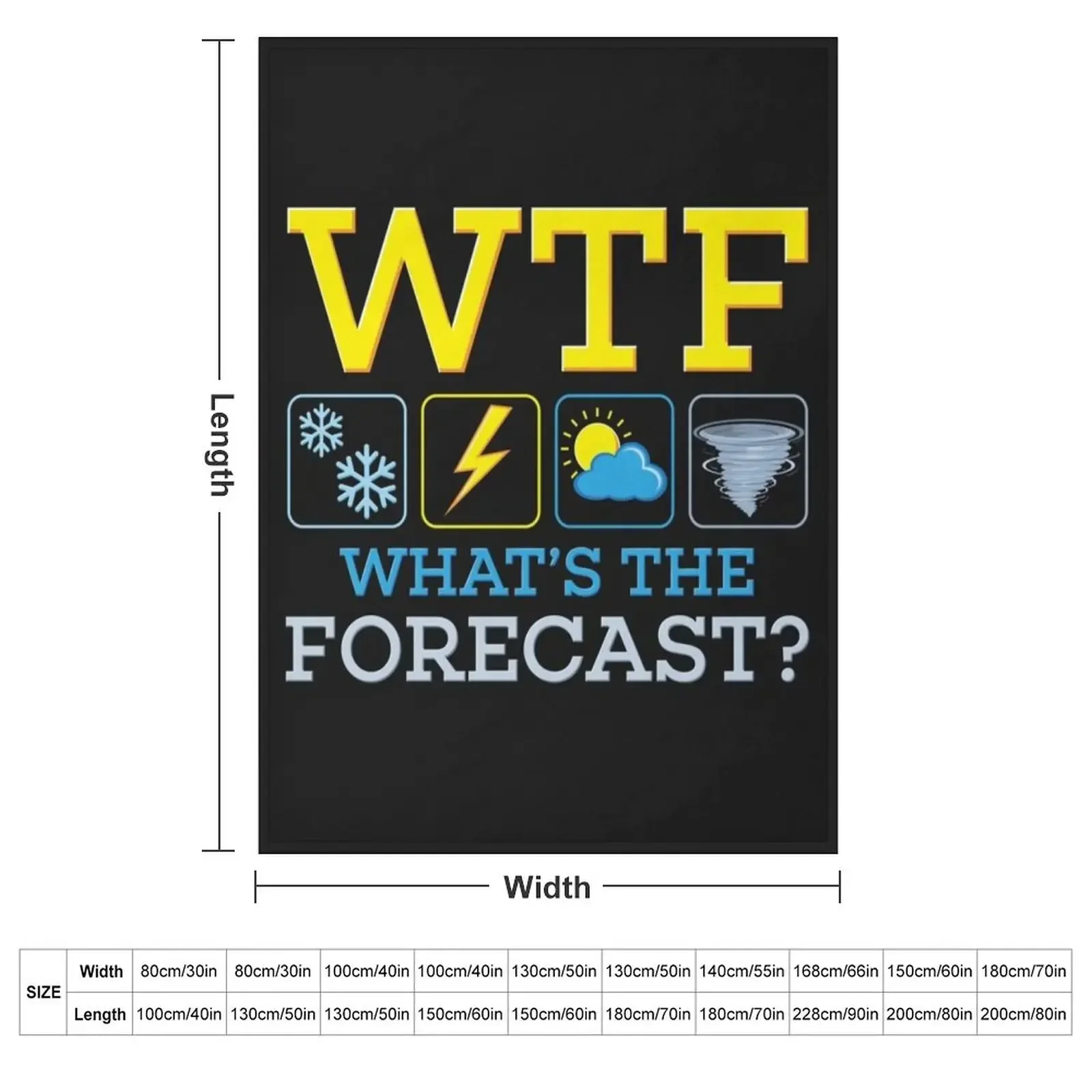 WTF Whats the Forecast Meteorologist Weatherman Weather Sweatshirt7 Throw Blanket christmas decoration Decorative Beds Blankets