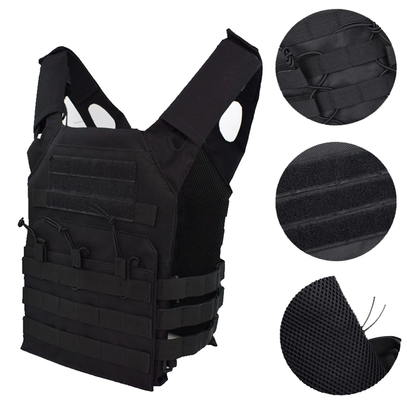 Adjustable JPC Tactical Vest Molle Vest Outdoor Hunting Airsoft Paintball Molle Vest With Chest Protective Plate Carrier Vest