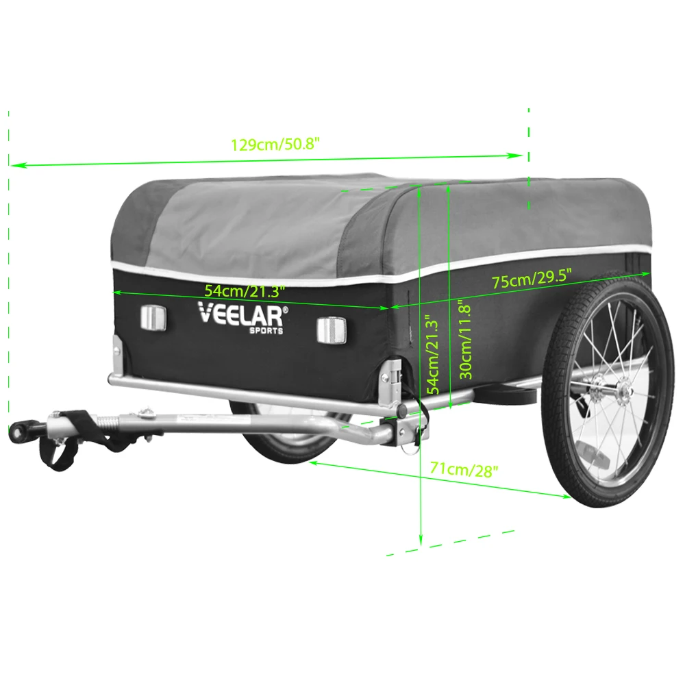 

2022 New Wholesale Supply Bicycle Trailer Folding Bicycle Cargo Trailer Big Capacity Loading 75 L - 130L Foldable
