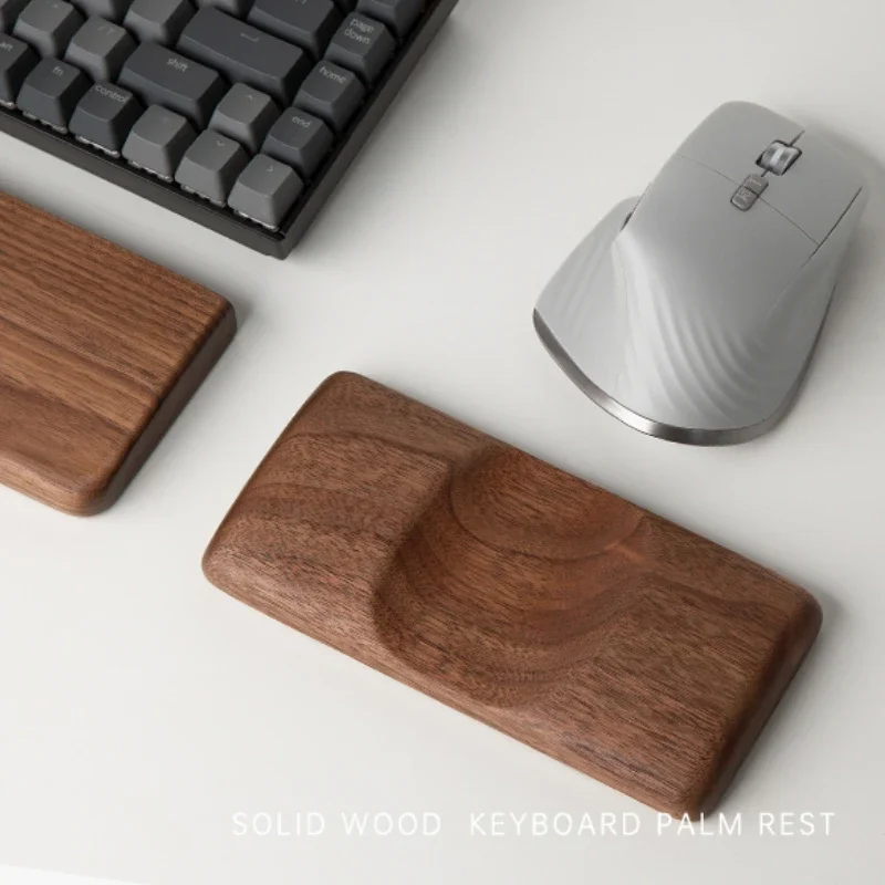 

Walnut Wood Mouse Palm Rest Custom Creative Soild Wood Palm Stree Mechanical Keyboard Game Accessories Wooden Mouse Wrist Rest