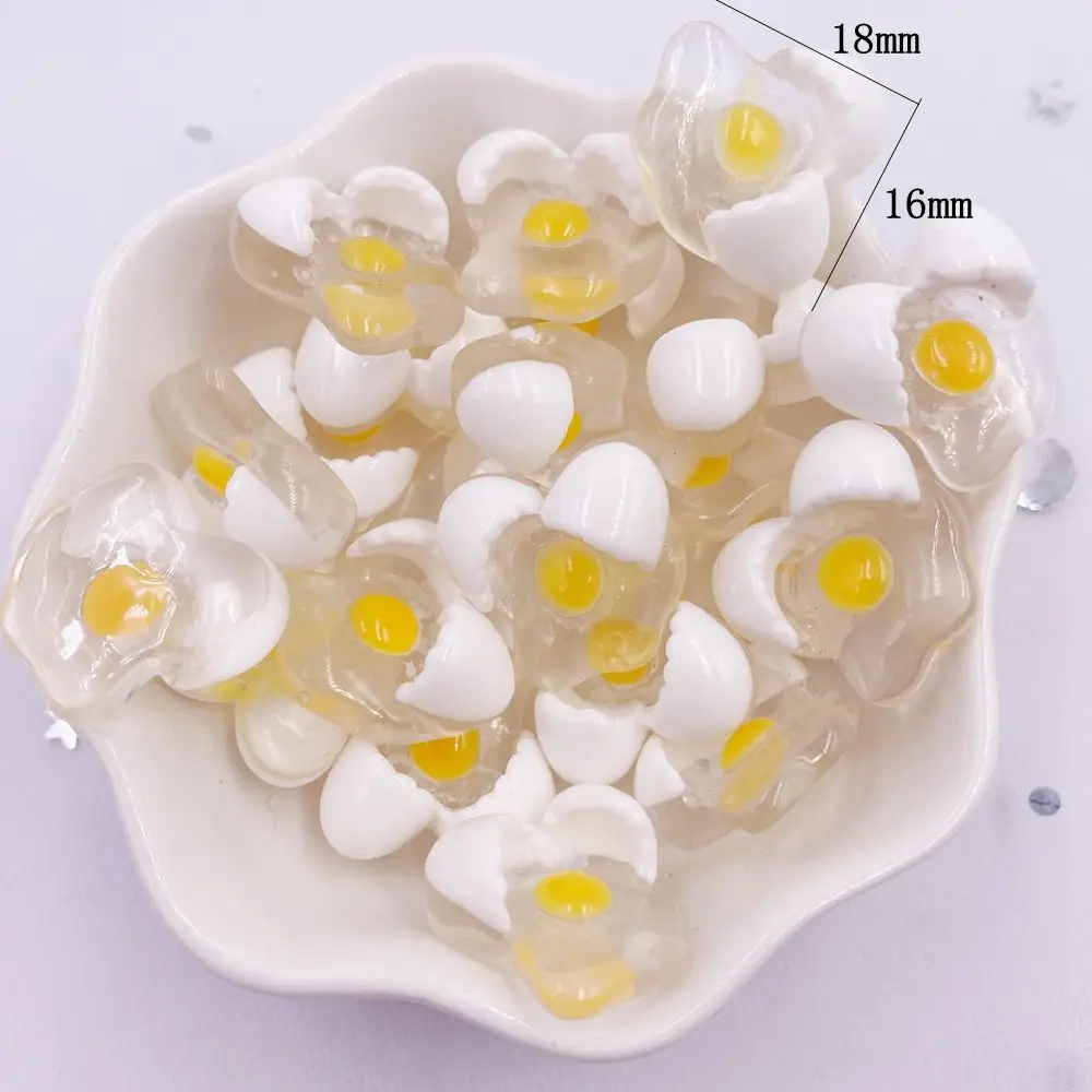 10Pcs Resin Colorful Kawaii Love Clear Eggs Flatback Stone Figurine Christma Decor  Accessorie DIY Hair Bow Scrapbook Crafts OH6