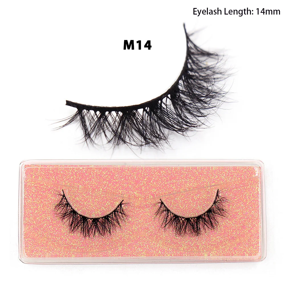 LEHUAMAO Maquiagem Korte Natuurlijke Nertsen Wimpers Pluizige Piekerige Wimpers Volume 12mm-15mm Valse Wimpers Wimper Extensio make-up