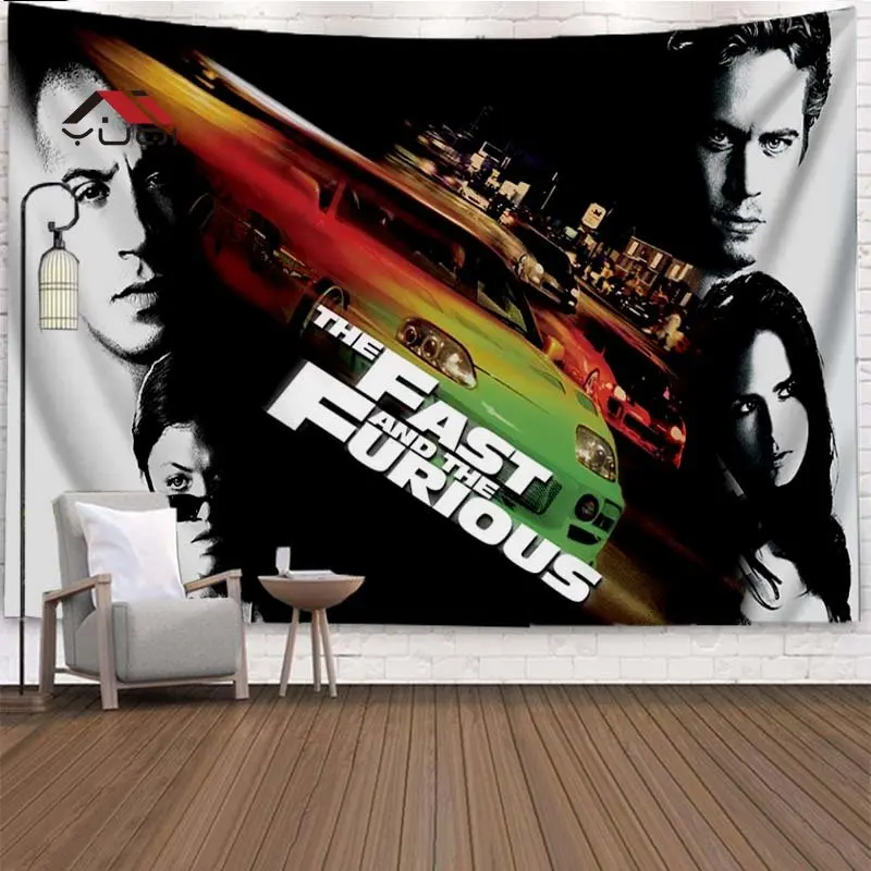 

Fast and Furious Wall Tapestry Classic Movie Large Size Tapestry Tapestries Living Room Home Decor Tapestri 6 Sizes