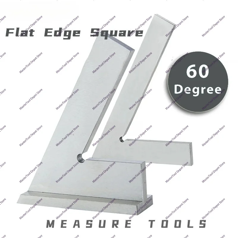 Flat Square 60 Degree Carbon Steel Square Protractor with Base Mechanical Ruler Bevel Measurement and Cutting Tool