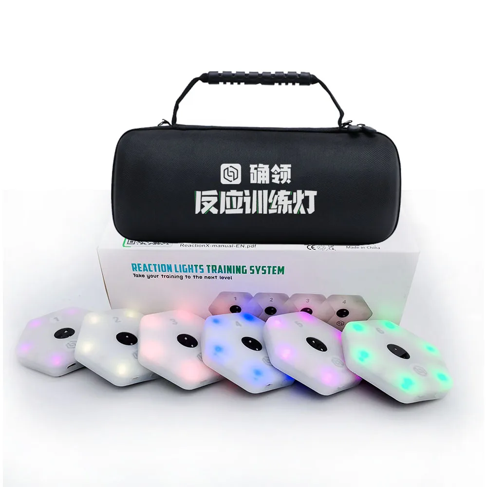 ReactionX Rlt Equipamento de treinamento leve de reação ágil 6 luzes para basquete futebol badminton tênis boxe mais acesso por aplicativo