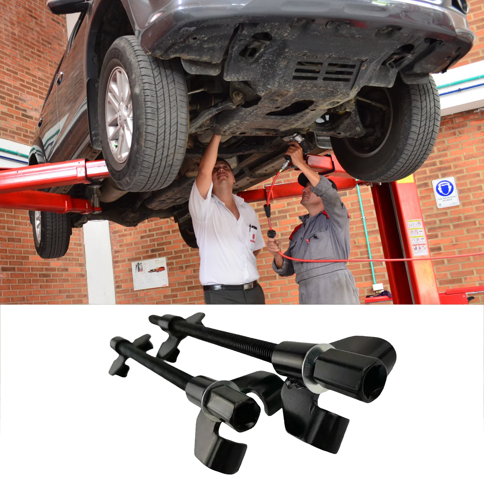 

2PCS Coil Spring Compressor Tool Automotive Shock Absorbers With 4 Hooks Heavy Duty Disassembler Installation Kit For Most Cars
