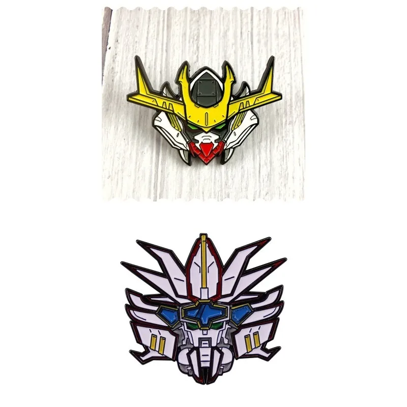 

Barbatos Gundam Brooch Anime Action Figure Mobile Warrior RX-78 Cartoon Badge Clothing Backpack Decoration Accessories Kid Gifts