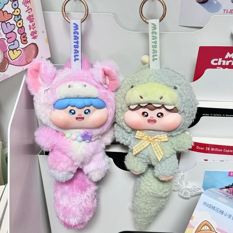 Originele Pluizige Gehaktbal V1 V2 Serie Trendy Blind Box Speelgoed Collectible Kawaii Poppen Sleutelhanger Hanger Ornament Mystery Box Gift