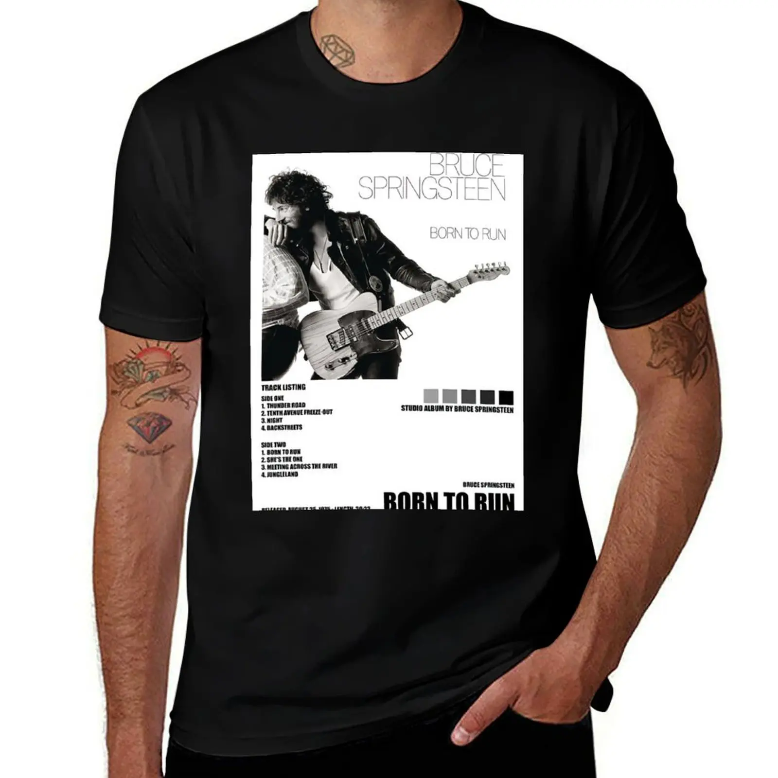 

Aesthetic Guitar Springsteens Poster T-Shirt Simple Graphic Design T-Shirt