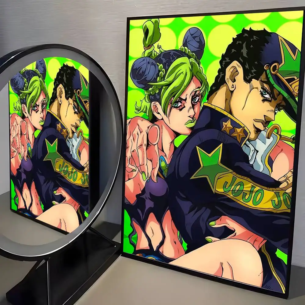 Anime JoJos Bizarre Adventure Retro-Poster, Kunst auf HD-Leinwand, hochwertiges ästhetisches Druckpapier, Wandkunst für Wohnzimmer, Heimdekoration – Detail 2