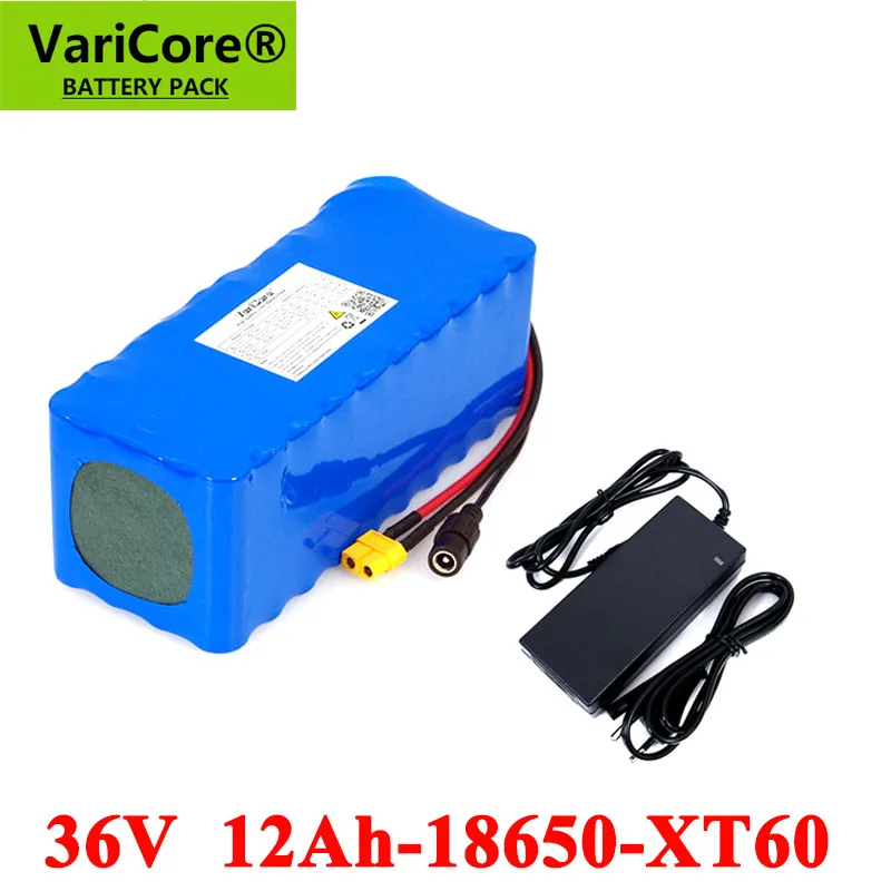 36V 12Ah 18650 Lithium Battery pack High Power 12000mAh with BMS+ 2A Charger