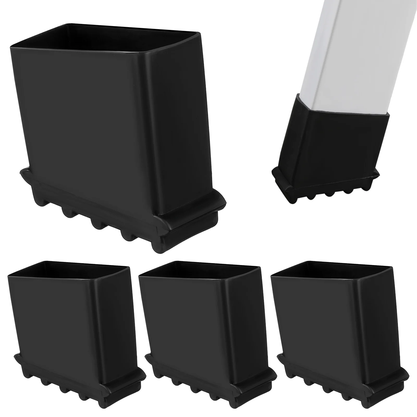 4 Pcs Non-slip Feet Ladder Mats Foot Pads Boots Accessories Rubber Covers Folding