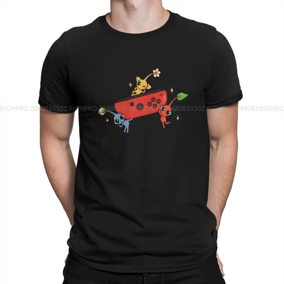 Pikmins Game TShirt Meme Basic Polyester T Shirt Leisure Men Clothes New Design Big Sale