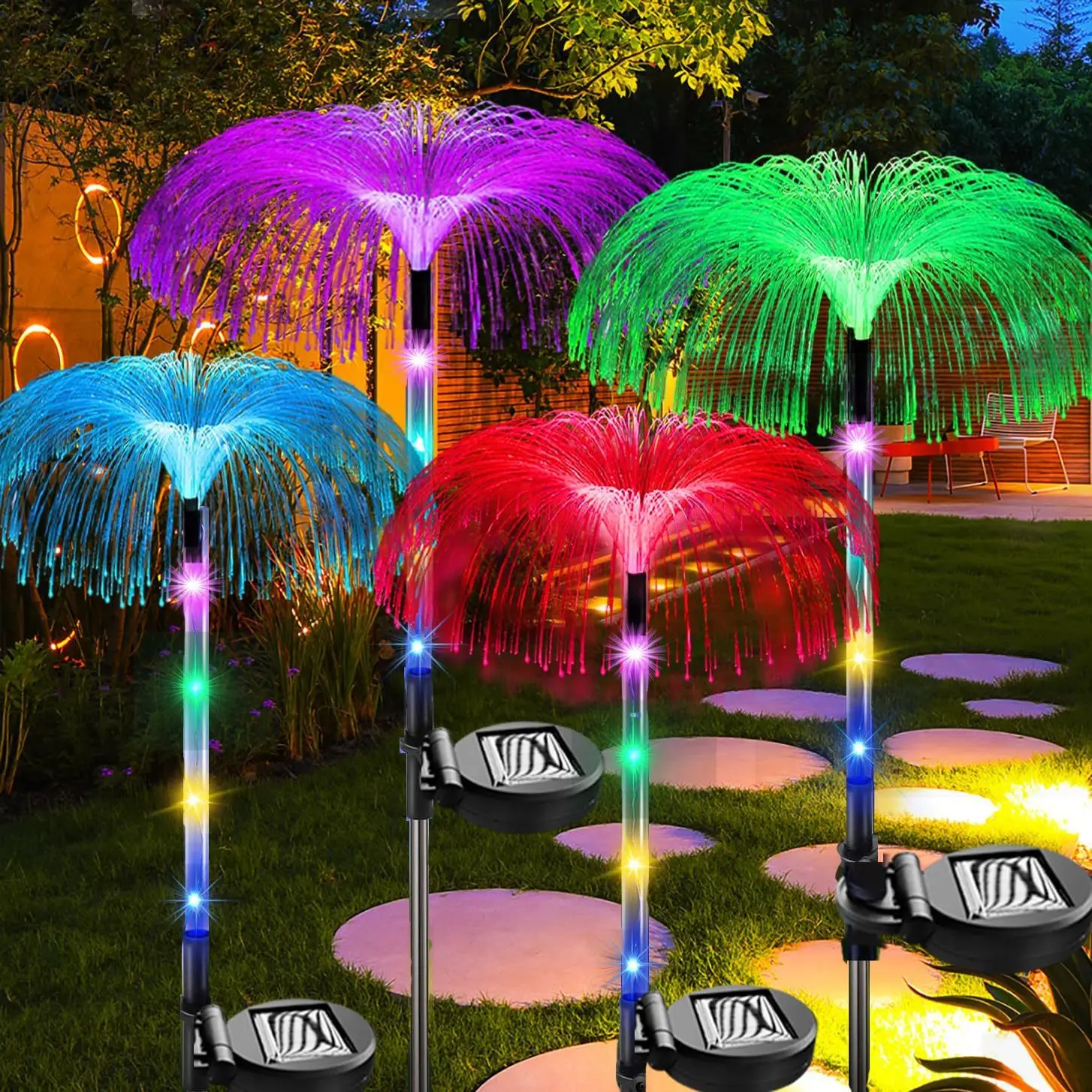 

Медуза на солнечной энергии, красочные фонари, 7 цветов, открытый сад, фестиваль, двор, декор для патио, рождественская елка, световой декор