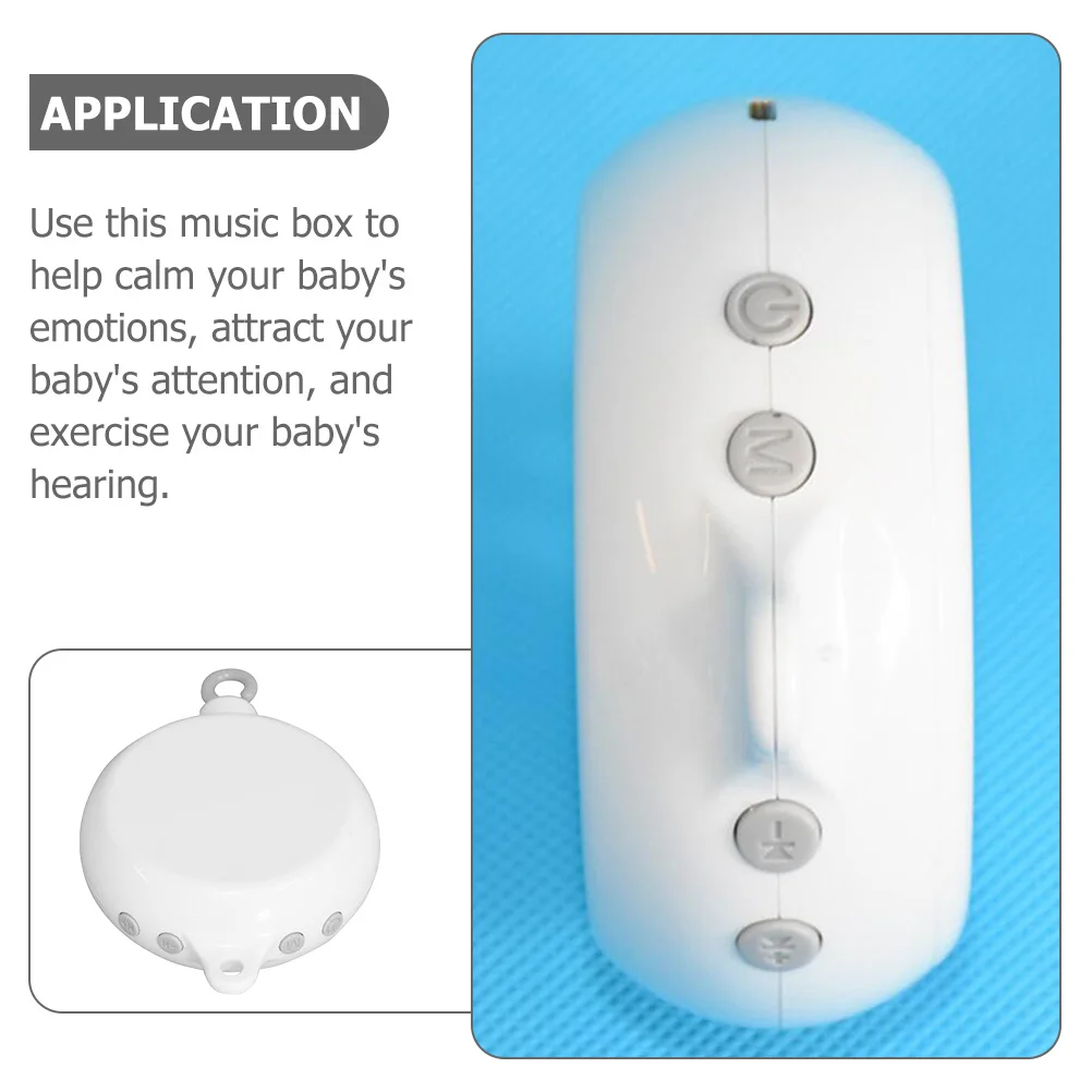 

Crib Musical Bell Baby Bed Hanging Electric Music Box 12 Gentle Songs Powered for Crib Mobile Install Sleep Aid