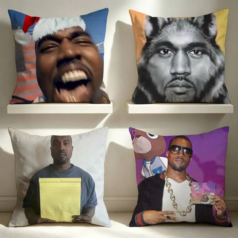 Kanye West YE Funny  Square Double-Sided Printed Pillow Case Sofa Cushion Cover Bedroom Bedside Decor