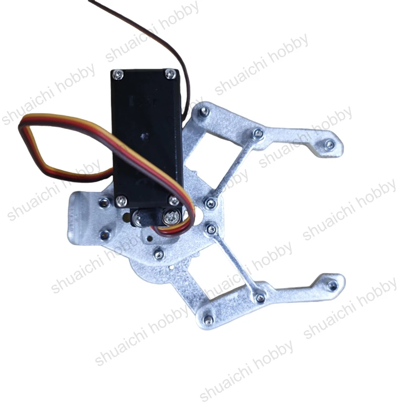 1 conjunto servo-alimentado pinça de metal garra mecânica opcional dispositivo de depuração de ângulo servo compatível para diy braço robótico/clipe robô